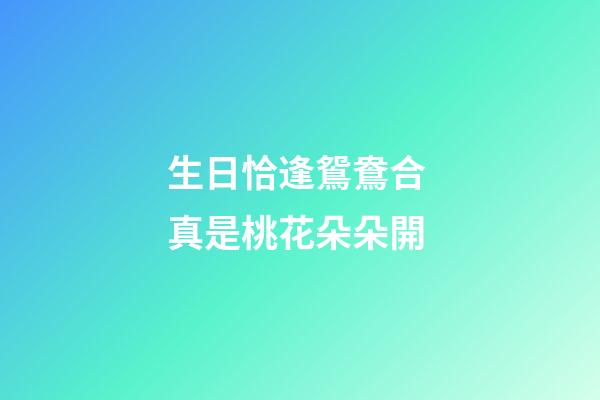 生日恰逢鴛鴦合 真是桃花朵朵開